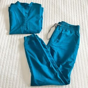 Caribbean blue Figs scrub set